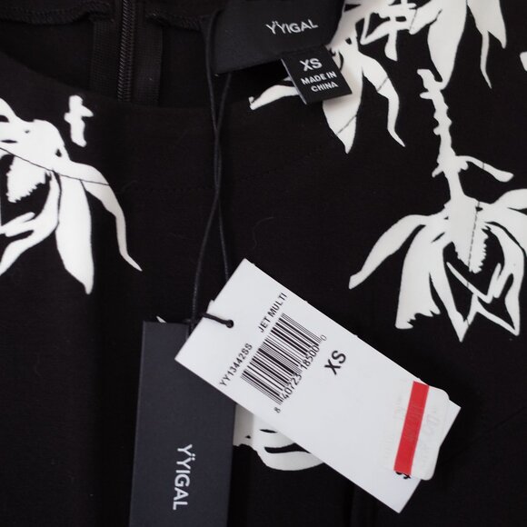 NWT Black and White Floral Dress - Picture 2 of 9